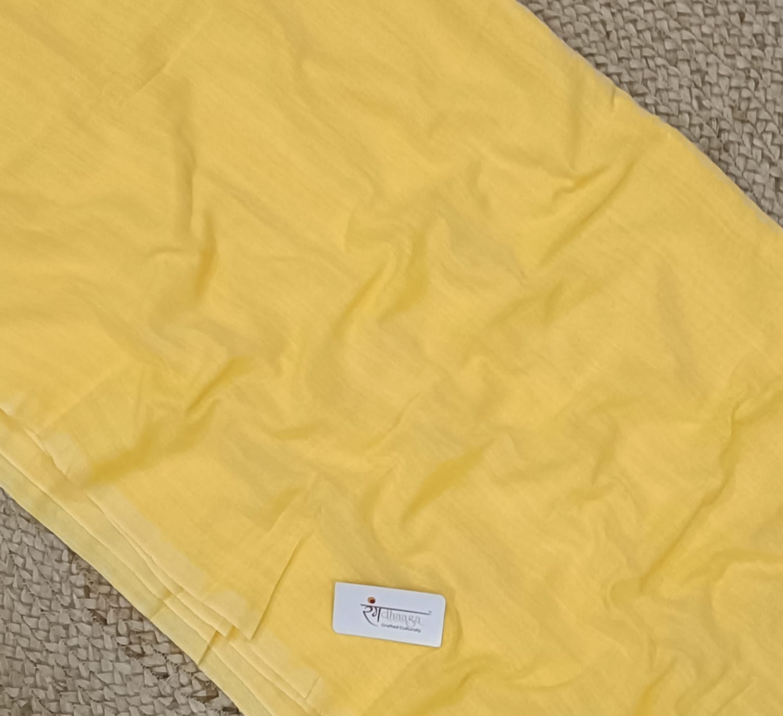 Rangdhaaga Yellow Cotton Saree